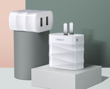 绿联竹节款双USB充电头